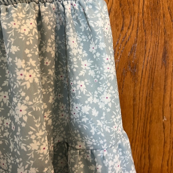 Blue Floral Mini Dress - Picture 2 of 4